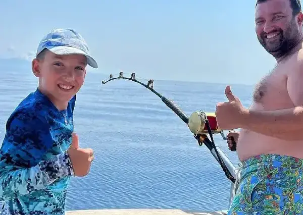 Guests enjoying a private fishing session on the boat.