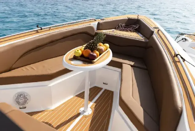 Luxury boat interior seating comfort