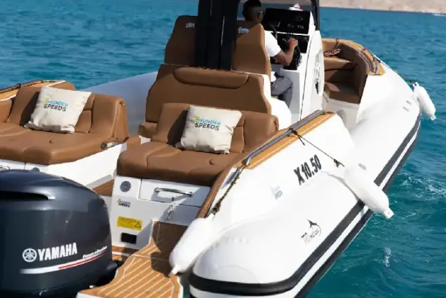 Private speedboat deck and seating Hurghada