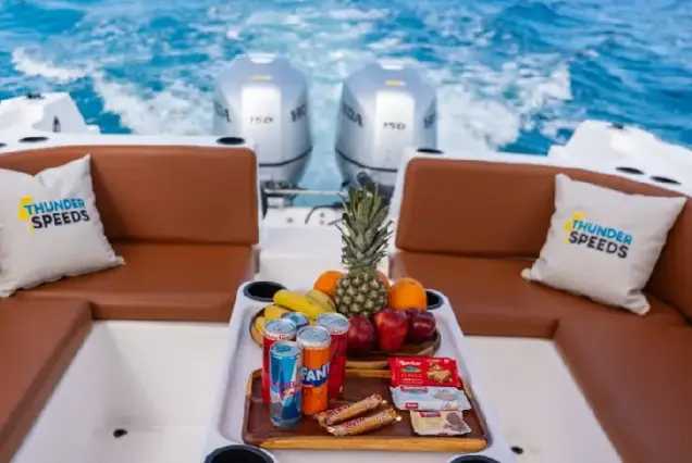 Fresh fruit catering on luxury private boat
