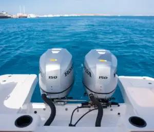 Two motors for the speedboat make the trip an unforgettable adventure.